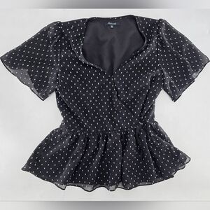 Madewell‎ Blue Ruffled Wrap Blouse